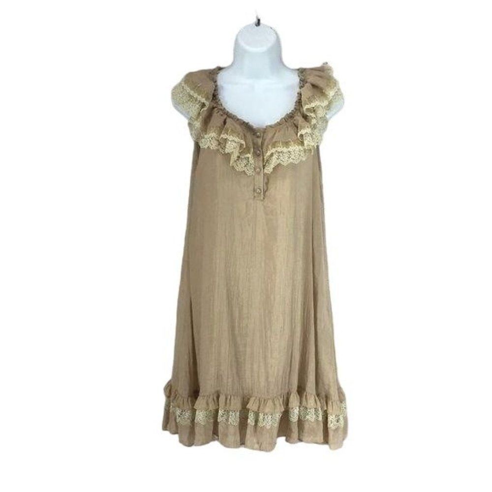 Gracia Girl’s Tan Sleeveless peasant large‎ Dress